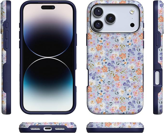 Casely iPhone 17 Pro Case | Poppy Meadows | Pastel Floral | Compatible with MagSafe | Bold Protective Design