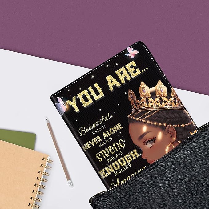 Case for Samsung Galaxy Tab A9+ 11’2023 Model (SM-X210/X216/X218)，Slim Fit Foldable Standing Cover Case with Auto Sleep/Wake，African American Woman Queen Butterfly