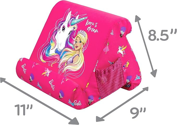 Flippy Tablet Pillow Stand - Cushion Tablet Stand & Holder, Bed Support for Lap and Desk, Compatible with Phone & Book Reading: Kindle, iPad Pro, iPhone & Samsung - Barbie