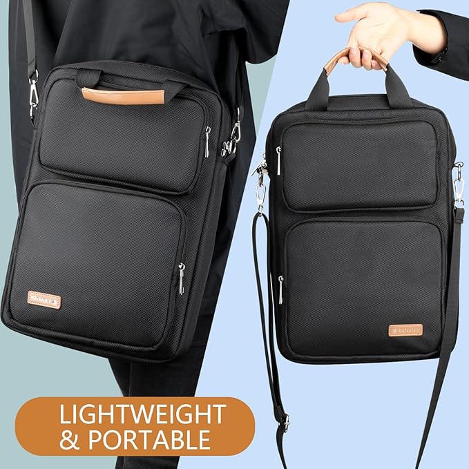 13.3-14 Inch Laptop Sleeve Bag, Laptop Bag for 14'' MacBook Pro M4 2024,14'' MacBook Pro M3&M2&M1 2023/2021, 13.6/13'' New MacBook Air M3/M2 2024/2022,Tab S8 Ultra 14.6",with Shoulder Strap(Black)