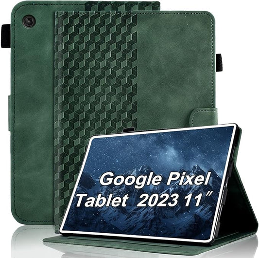Case for Google Pixel Tablet 11 inch 2023 Magnetic PU Leather Folio Adjustable Stand Case with Card Holder Multi-Angle Viewing Flip Cover for Pixel 11" - Retro Green