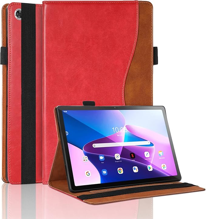 Case for Lenovo Tab M10 Plus 10.6 2022 Premium Slim PU Leather Folding Stand Cover Protective Smart Case with Multi-Angle Stand Card Holder for Lenovo Tab M10 Plus 3rd Gen 10.6 Inch Tablet