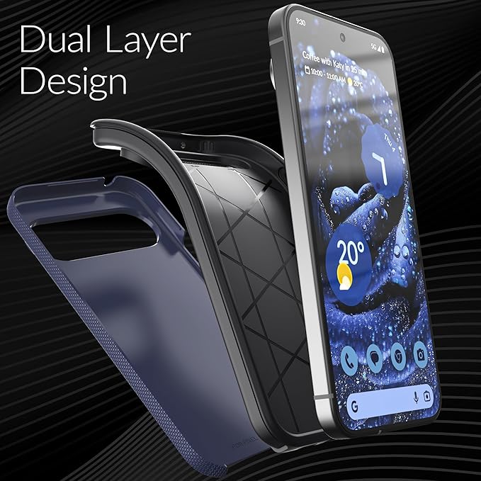 Crave Dual Guard for Google Pixel 10 Pro XL Case, Shockproof Protection Dual Layer Case for Google Pixel 10 Pro XL - Navy