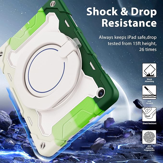 ROISKIN Case for Galaxy Tab A9 Plus 5G/ A9+ 11 Inch with HD Screen Protector & Shoulder Strap,Heavy Duty Military Case for Samsung Galaxy A9 Plus SM-X210/X216/X218 - Rotating Stand for Kids