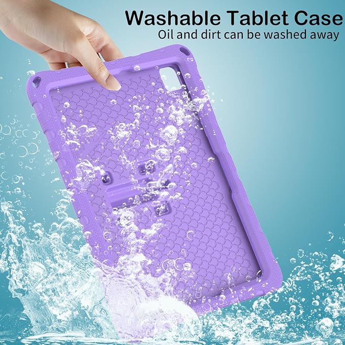 for Samsung Galaxy Tab A9 Plus 10.95" (2023) Case,with Butterfly Wings Kickstand,Detachable Shoulder Strap,EVA Material Light Weight Shockproof Kids Girl Tablet Case for Samsung A9+ (Purple)