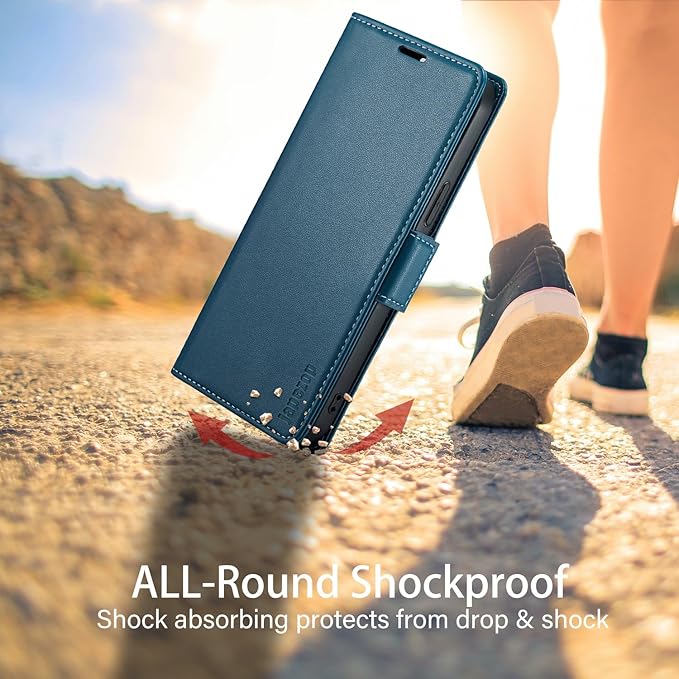 japezop iPhone 15 Plus 5G Wallet Case with [RFID Blocking],Card Holder Kickstand Magnetic,Leather Flip Case Wallet for iPhone 15 Plus 5G 6.7 Inch (Fashion Blue)