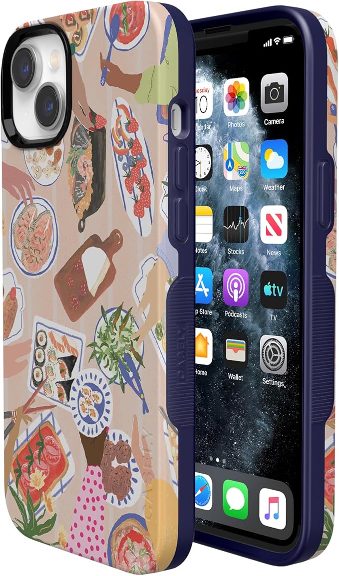 Casely iPhone 14 Case | Picnic Party | Painted Collage | Compatible with MagSafe | Bold Protective Design