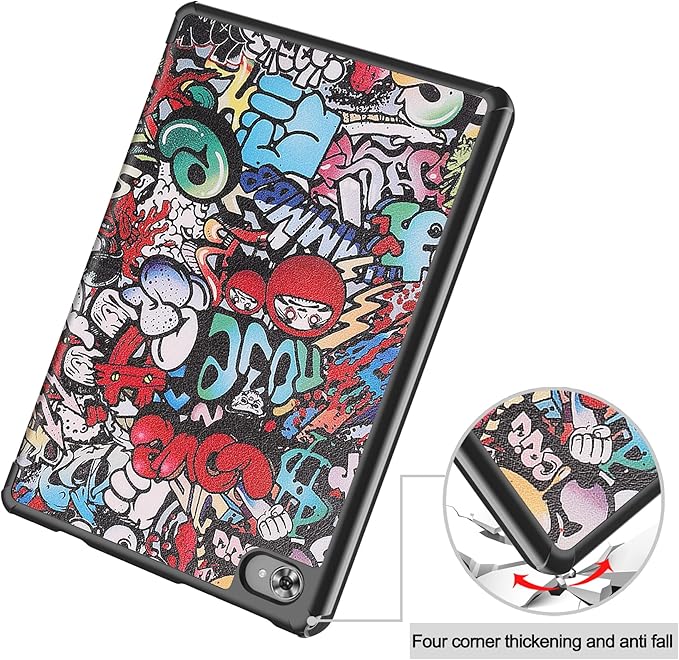 Case for TECLAST M40 Plus 2022 /P30S 10.1 inch Tablet, Folding Folio Ultra-Thin PU Leather Stand Case Cover for Teclast M40 Plus / P40HD / P30S 2022 Released Graffiti