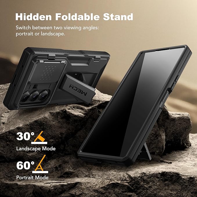 TONGATE for Z Fold 7 Case with Privacy Screen Protector, [Built-in Slide Camera Cover & Stand] [Anti Spy] Military Grade Drop Phone Case for Samsung Galaxy Z Fold 7 with Belt Clip, Black Privacy