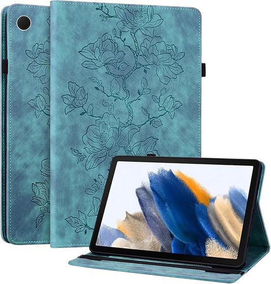 Case for Samsung Galaxy Tab A8 10.5 Inch 2022 Model (SM-X200/X205/X207), Slim PU Leather Folio Cover with Multi-Angle Stand and Pen Holder, Light Green