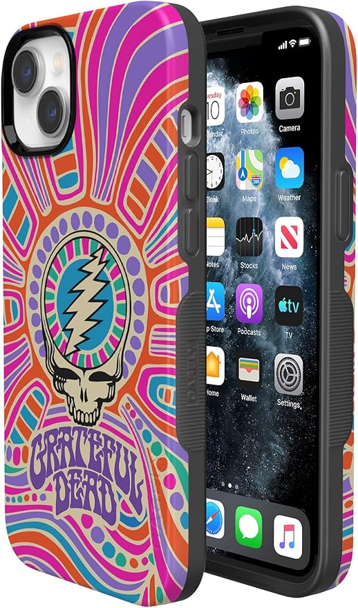 Casely iPhone 14 Case | Art of Chaos | Grateful Dead Skull | Compatible with MagSafe | Bold Protective Design
