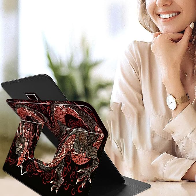 for Walmart Onn 10.4" Tablet Pro 2023 (Model:100110603) Case Dluggs 360 Degree Rotating Smart Protective Stand Cover for Walmart Onn 10.4 Inch Pro Tablet-Flying Dragon