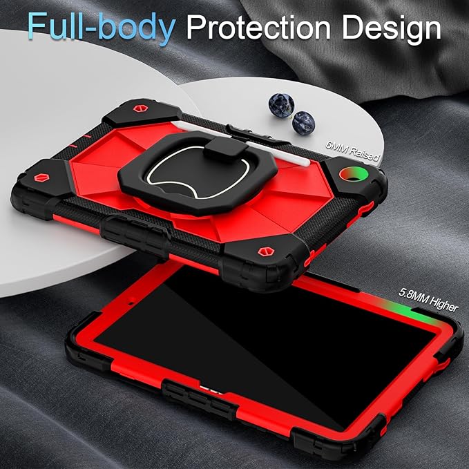 Case for Galaxy Tab A9 Plus Case 11 Inch with Screen Protector/Rotating Stand/Pen Holder,Military Grade Shockproof Cover for Samsung Galaxy A9+/A9 Plus Tablet Case (SM-X210/X216/X218)