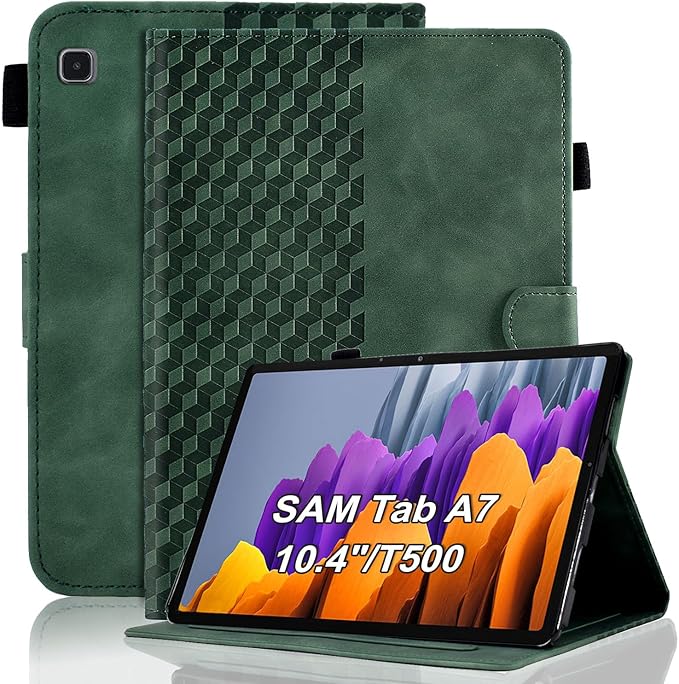 Case for Samsung Galaxy Tab A7 10.4-Inch 2020 (SM-T500/T505/T507) Magnetic PU Leather Folio Cover Card Holder Multi-Angle Galaxy Tab A7 10.4",Retro Green