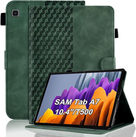 Case for Samsung Galaxy Tab A7 10.4-Inch 2020 (SM-T500/T505/T507) Magnetic PU Leather Folio Cover Card Holder Multi-Angle Galaxy Tab A7 10.4",Retro Green
