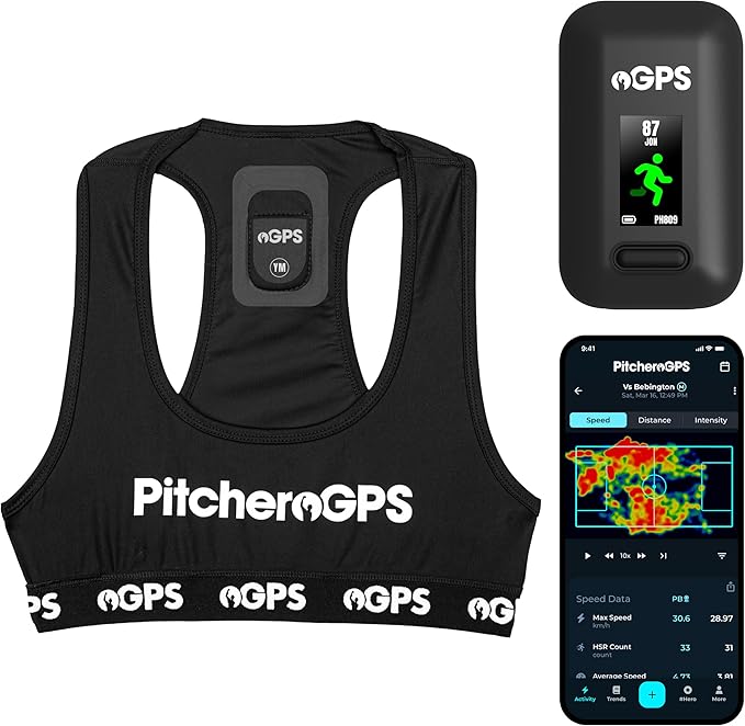 PitcheroGPS Soccer Player Tracker Bundle – (Youth Medium) | GPS Sports Vest Includes 12-Month Subscription | Soccer Training Equipment for Performance & Fitness Tracking