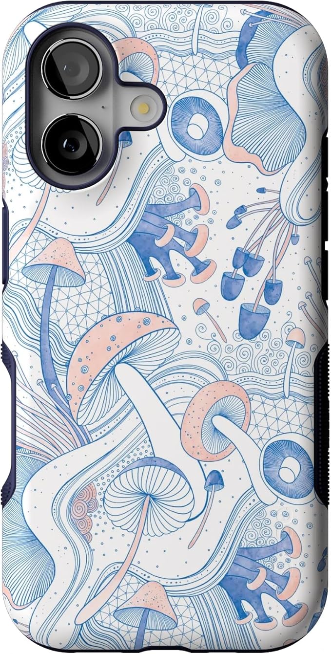 Casely iPhone 17 Case | The Fun Guy | Enchanted Forest Mushroom Floral | Bold Protective Design | Compatible with MagSafe