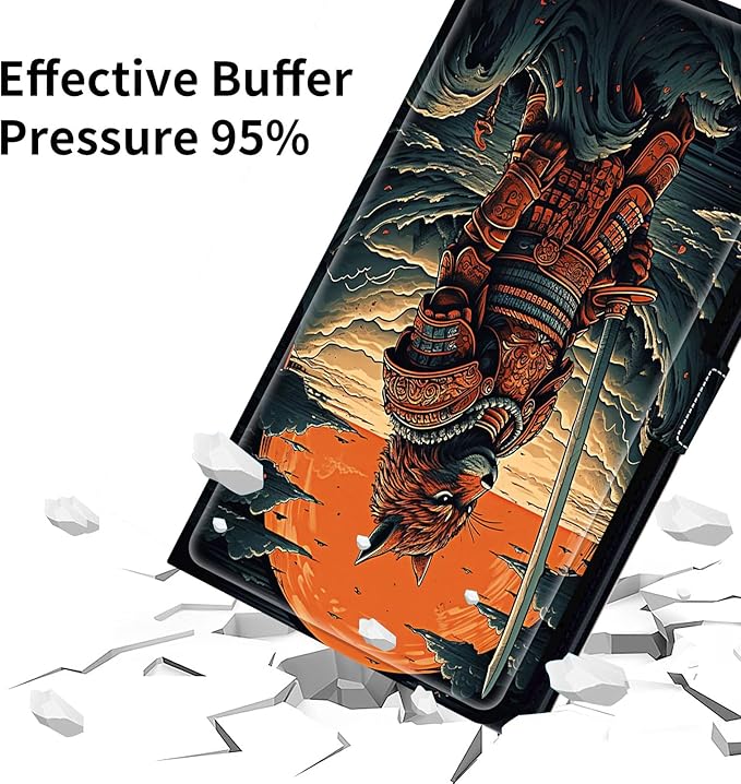 for Lenovo Tab M9 Case,9 inch Tablet Cover, Magnetic Closure Travel Portable Protective Case with 360 Degree Rotating Stand for Lenovo Tab M9 TB-310FU 2023-Warrior Wolf