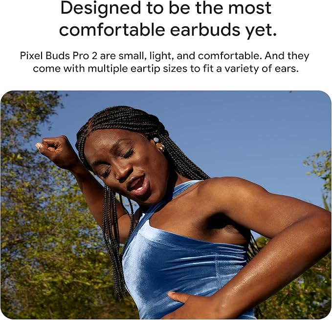 Google Pixel Buds Pro 2 - Wireless Bluetooth Earbuds with Pro-Level Active Noise Cancellation - Built for Gemini AI Assistant - Moonstone (2025 Model)