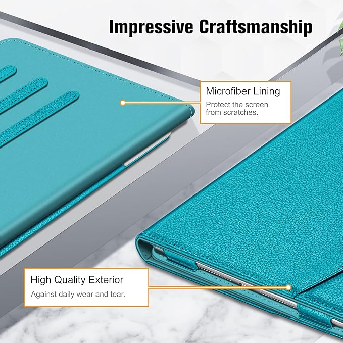 Fintie Case for iPad 9th / 8th / 7th Generation (2021/2020/2019) 10.2 Inch - [Corner Protection] Multi-Angle Viewing Stand Cover with Pocket & Pencil Holder, Auto Sleep Wake, Legacy Teal