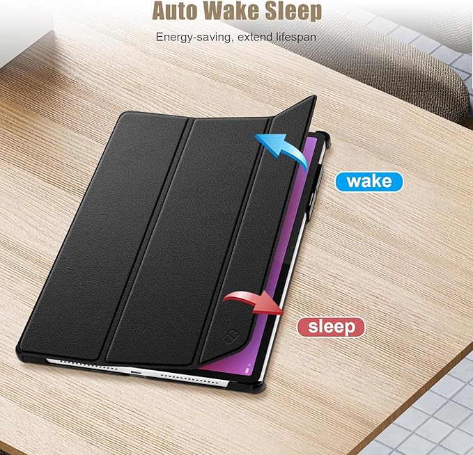 Fintie Case for Lenovo Yoga Pad Pro AI 12.7" TB520FU / Yoga Tab Plus 12.7 inch Tablet, Lightweight Slim Shell Stand with Auto Sleep/Wake, Black