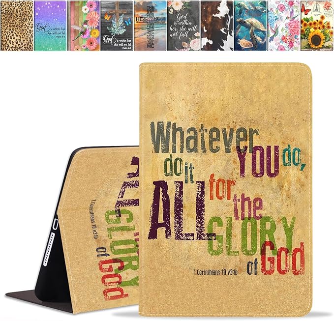 Case for Samsung Galaxy Tab A7 10.4 inch 2022/2020 (SM-T500/T503/T505/T507/T509), Slim PU Leather Folio Cover with Auto Sleep/Wake, Whatever You do,do it All for The Glory of God.1Corinthlans 10 v31b
