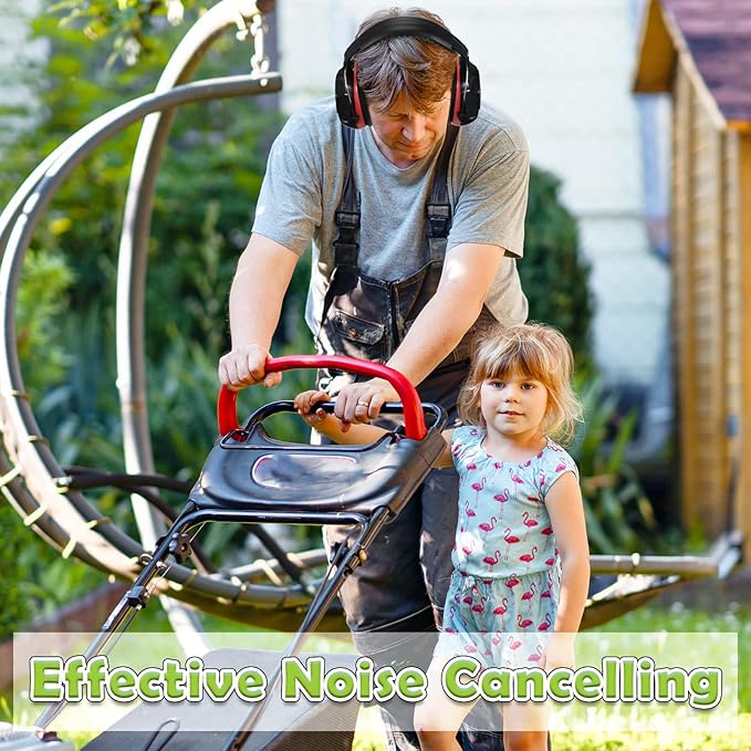 4 Pack NRR 28dB Safety Ear Muffs, Foldable Noise Reduction Safety Ear Protection Adult Noise Cancelling Earmuffs for Shooting