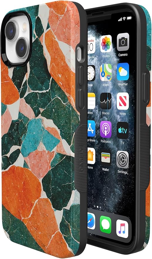 Casely iPhone 14 Case | Yes, of Quartz! | Sculpted Marble | Compatible with MagSafe | Bold Protective Design