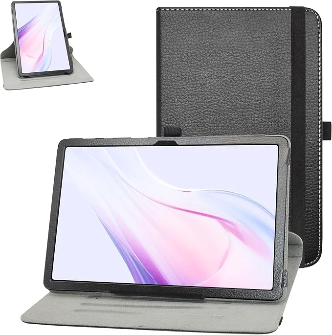 MAMA MOUTH for Galaxy Tab A9 Plus Rotating Case,360 Degree Rotary Stand with Cute Pattern Cover for Samsung Galaxy Tab A9 Plus 2023 (SM-X210 /SM-X215 /SM-X216) 11" Tablet,Black