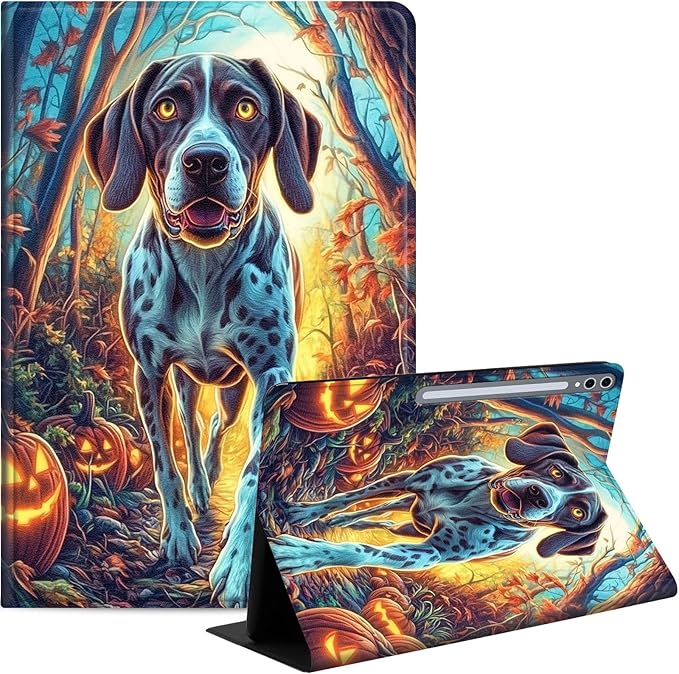 Case for Samsung Galaxy Tab S10 Plus/ S9 FE Plus/ S9 Plus 5G Tablet 12.4'', Slim PU Leather Stand Cover with Auto Wake/Sleep, Multi-Angle Viewing & Shockproof, Shorthaired Pointer