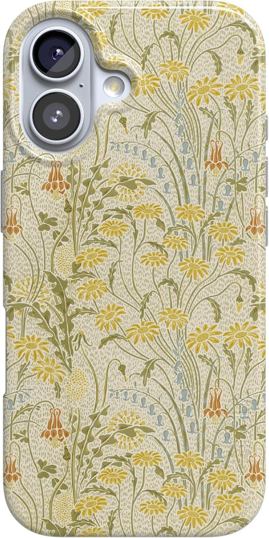 Casely iPhone 17 Case | Boho Blooms | Golden Floral | Compatible with MagSafe | Classic Ultra Slim Design