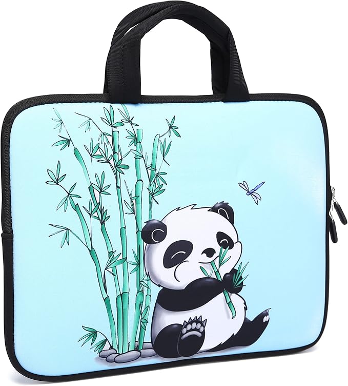 11" 11.6" 12" 12.1" 12.5" inch Laptop Carrying Bag Chromebook Case Notebook Ultrabook Bag Tablet Cover Neoprene Sleeve Fit Apple MacBook Air Samsung Google Acer HP DELL Lenovo Asus(Panda & Bamboo)