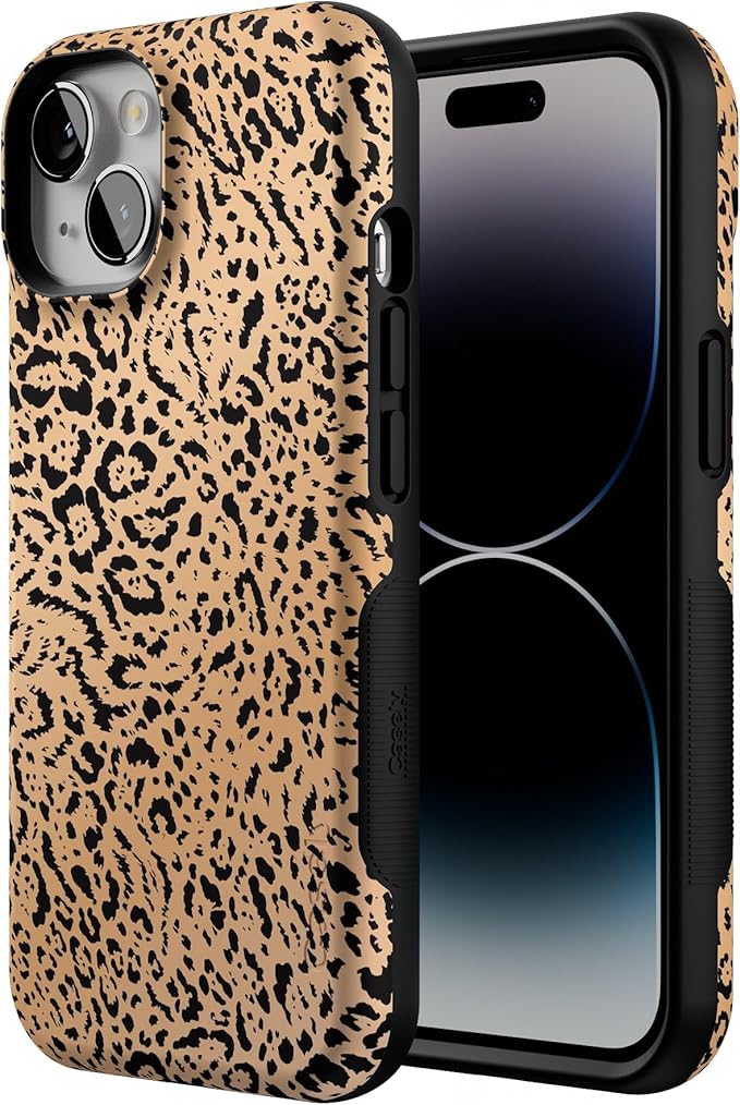 Casely iPhone 14 Case | Born to Be Wild | Jaguar Print | Compatible with MagSafe | Bold Protective Design