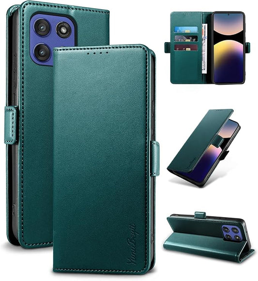 Wallet Flip Case for Moto G Stylus 5G (2025) - [RFID Blocking] Luxury PU Leather Card Holder Magnetic Phone Cover with Kickstand,Shockproof Protective Case,Green