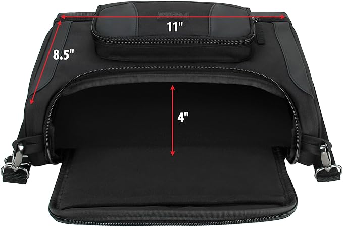 USA Gear Small Messenger Bag Compatible with Microsoft Surface Pro 11th Gen/10/9/8/7, Surface Laptop 13-inch (2025) - Shoulder Bag Travel Tablet Case Fits Accessories, Charger, Keyboard, Mouse (Black)
