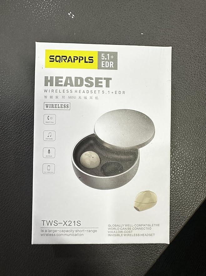 Invisible Earbuds Small Mini Wireless Bluetooth Earpiece Phone Discreet Earbud for Music, Home, Work