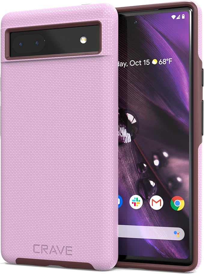Crave Dual Guard for Google Pixel 6a Case, Shockproof Protection Dual Layer Case for Google Pixel 6a - Lilac