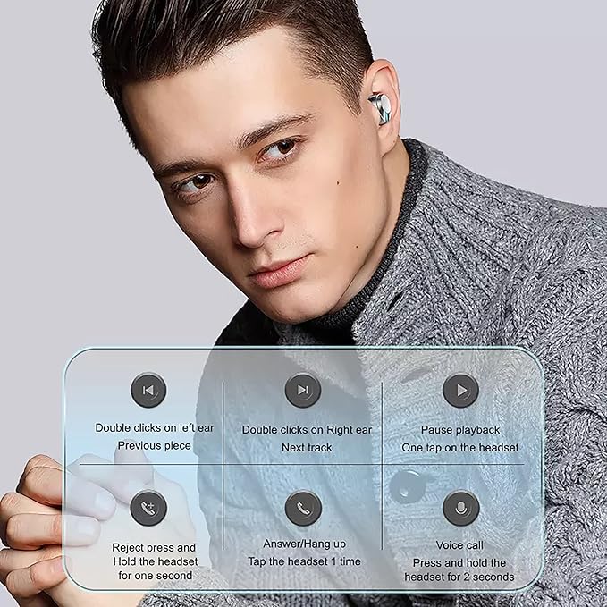 M41 Bluetooth 5.3 True Wireless Earbuds, Environment Noise Cancelling Earbuds, IPX7 Waterproof (Silver)