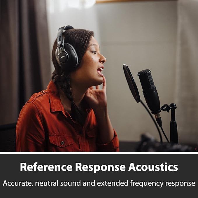 AKG K371 Closed Over-Ear Studio Folding Headphones - Black