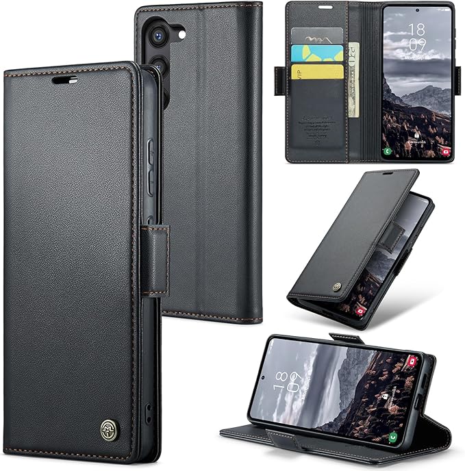 Case for Samsung Galaxy S24 Plus Wallet Case, RFID Blocking PU Leather Flip Folio Cover Card Holder Kickstand Shockproof Phone Case Compatible with Samsung Galaxy S24 Plus, Black