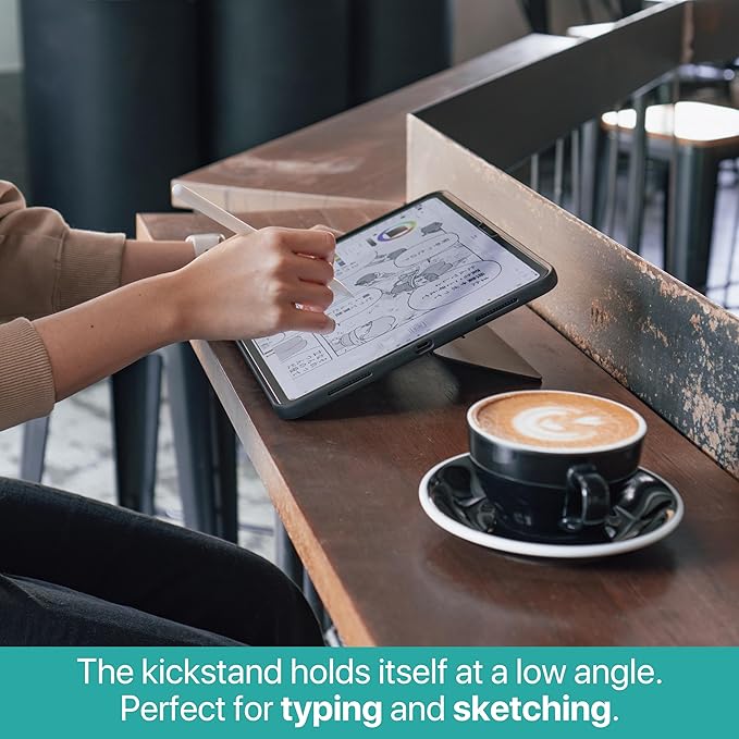 TineeOwl for iPad Pro 11-inch Case (M4) 2024, Adjustable Kickstand Magnetic Cover - Infinite Viewing Angles, Portrait/Landscape Stand, Apple Pencil Charging, Dove Series (Black)