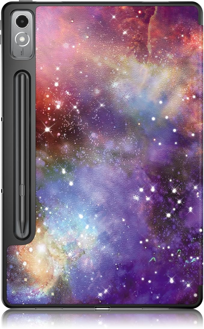 Case for Lenovo Tab P12 12.7 Inch 2023 Tablet, Smart Soft TPU Back Shell Cover with Auto Wake/Sleep Function,Galaxy