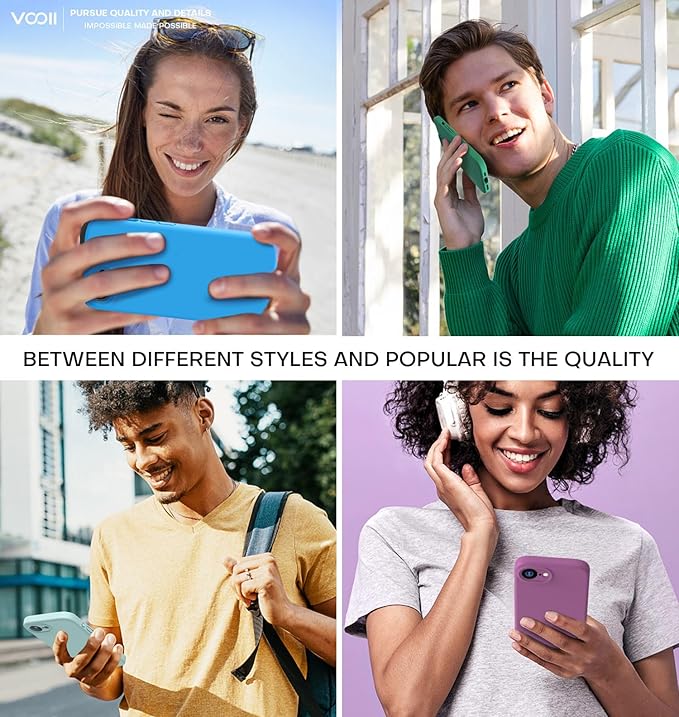 Vooii Compatible with iPhone 16e Case, Liquid Silicone Upgrade [Camera Protection] [Soft Anti-Scratch Microfiber Lining] Shockproof Phone Case for iPhone 16e 6.1 inch - Mint