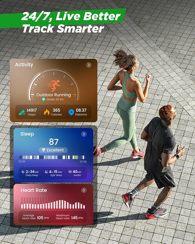 Smart Watches for Men Fitness Watch: 100 Days Battery Life/Call/Answer 1.95'' Mens Military Smart Watch for Android & iPhone, Fitness Tracker with Flashlight/Heart Rate Sleep Monitor/100+ Sport Modes