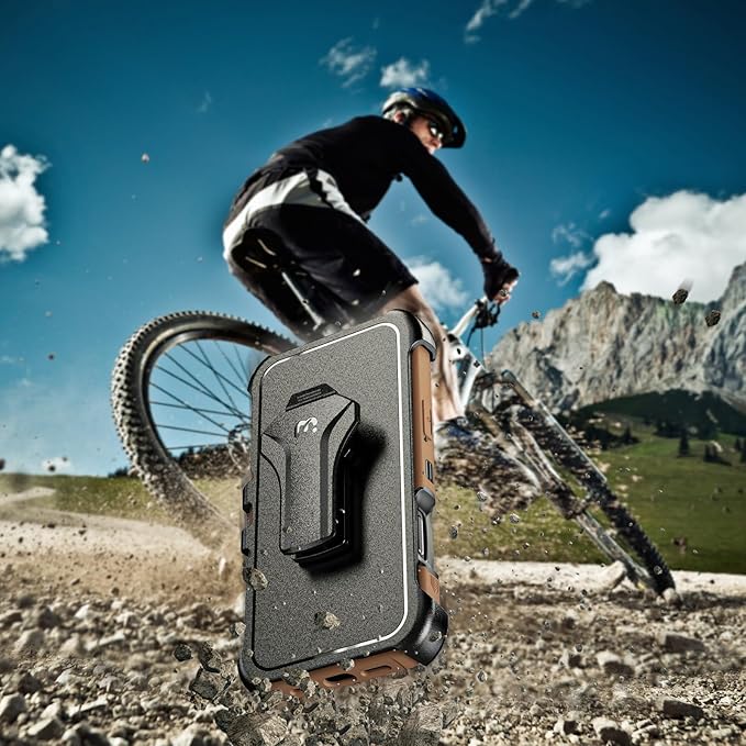 M MYBAT PRO for iPhone 17 Pro Max Case with Belt Clip Holster, Maverick Series 17 Pro Max Case[Compatible with Magsafe] w/Screen Protector,Anti-Drop,with 360°Rotating Kickstand,Heavy Duty Protection