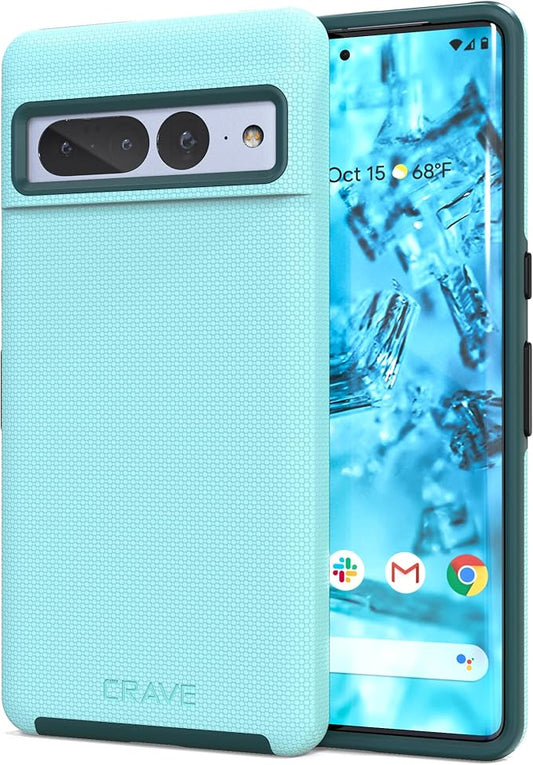 Crave Dual Guard for Google Pixel 7 Pro Case, Shockproof Protection Dual Layer Case for Google Pixel 7 Pro - Aqua