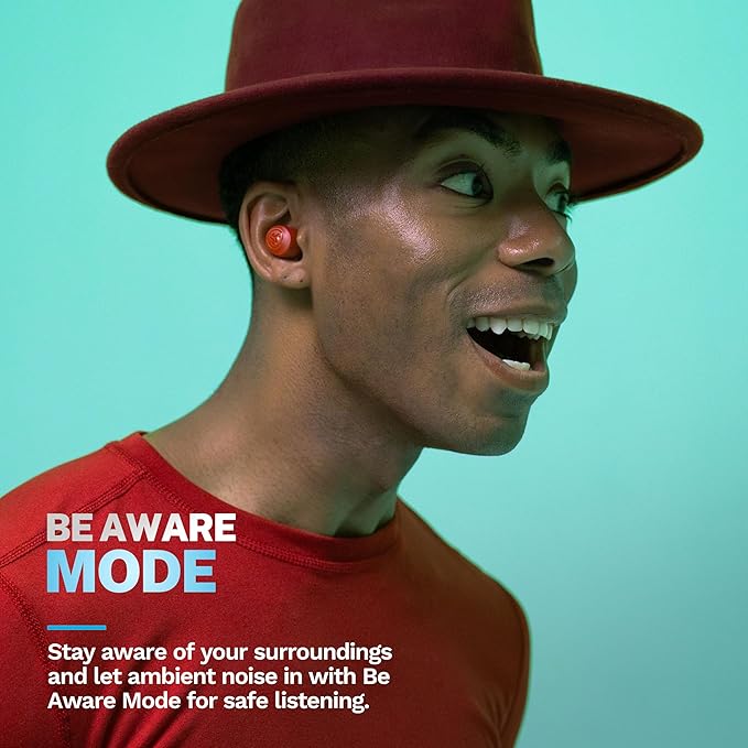 JLab Go Air Pop+ True Wireless Bluetooth Earbuds in Rose Plus Cloud Foam Mnemonic Earbud Tips