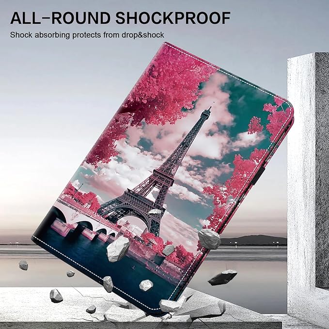 ALILANG Case for Samsung Galaxy Tab A9 Plus 11 Inch Case 2023 with Stylus, Shockproof Folding Stand Cover for Samsung Tab A9+ (SM-X210/X216/X218) Tablet Cases -Iron Tower