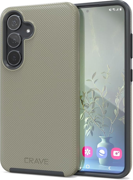 Crave Dual Guard for Samsung Galaxy S24 Case, Shockproof Protection Dual Layer Case for Samsung Galaxy S24 - Sand