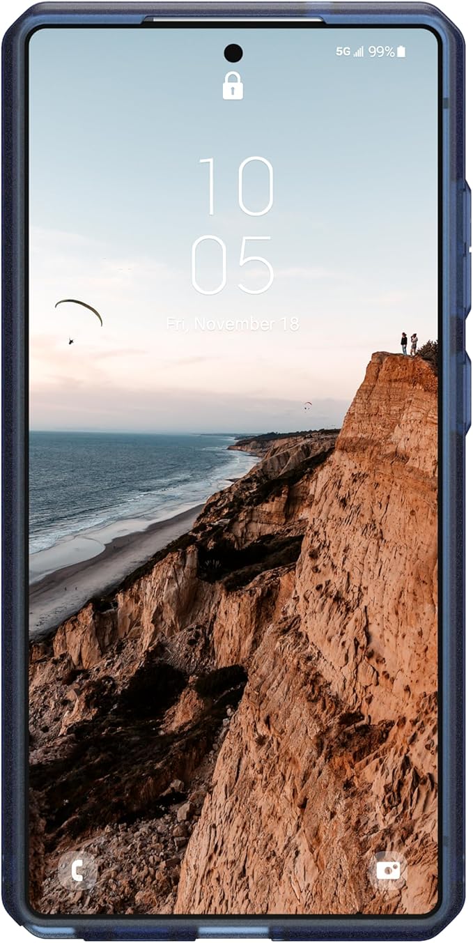 URBAN ARMOR GEAR UAG Designed for Samsung Galaxy S25 Case 6.2" DOT - Compatible with Magnetic Charging Slim Transparent Rugged Military Drop Tested Protective Cover, Cloud Blue